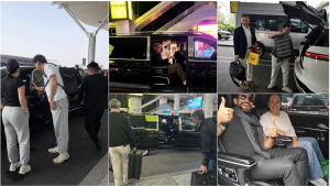 Private airport car transfer service in Vietnam with driver assisting international travelers